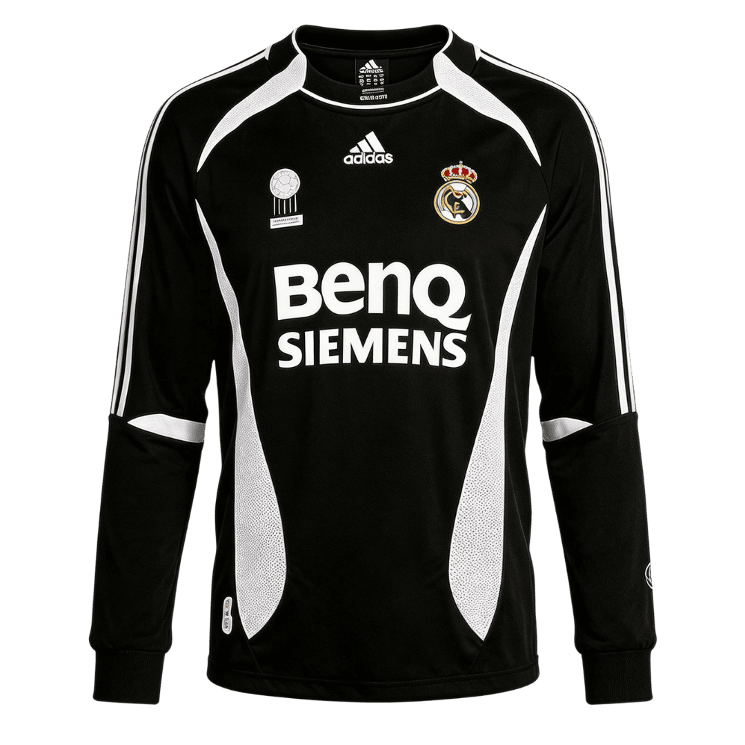 Retro Soccer Jersey BECKHAM #23 Real Madrid Away Long Sleeve 2006/07 - gogoalshop