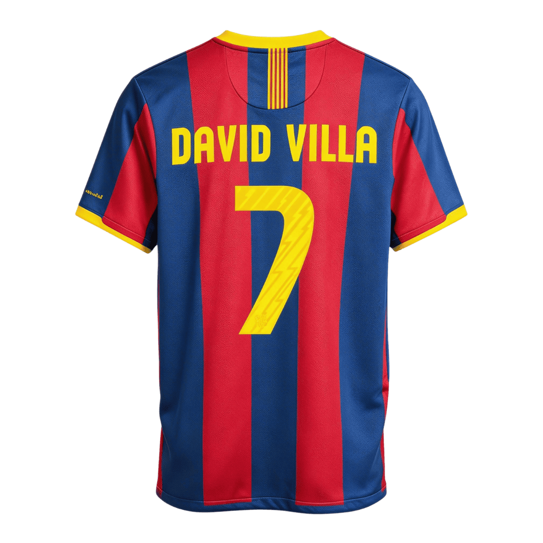 Retro Soccer Jersey DAVID VILLA #7 Barcelona Home 2010/11 - gogoalshop