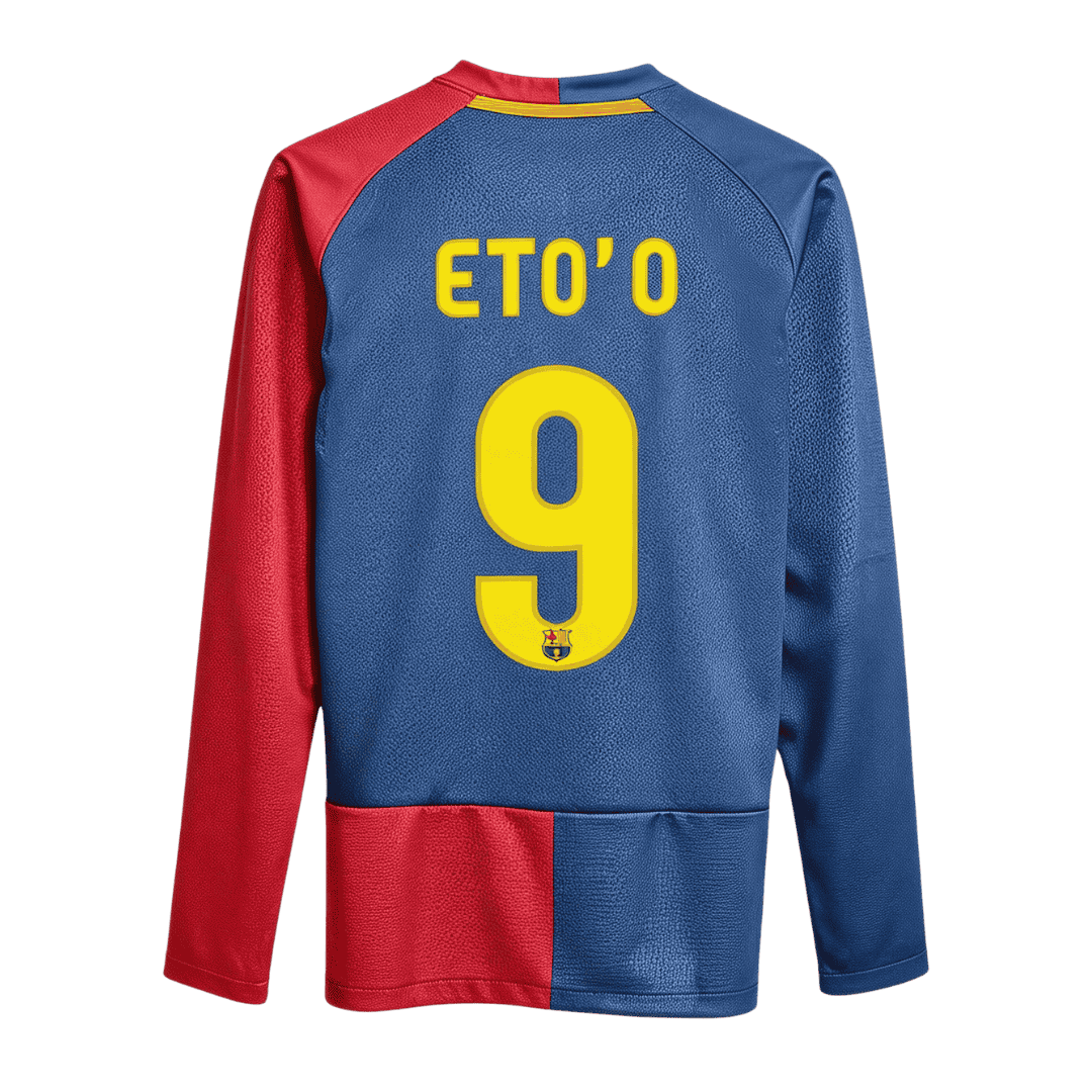 Retro Soccer Jersey ETO'O #9 Barcelona Home Long Sleeve 2008/09 - UCL Final - UCL - gogoalshop
