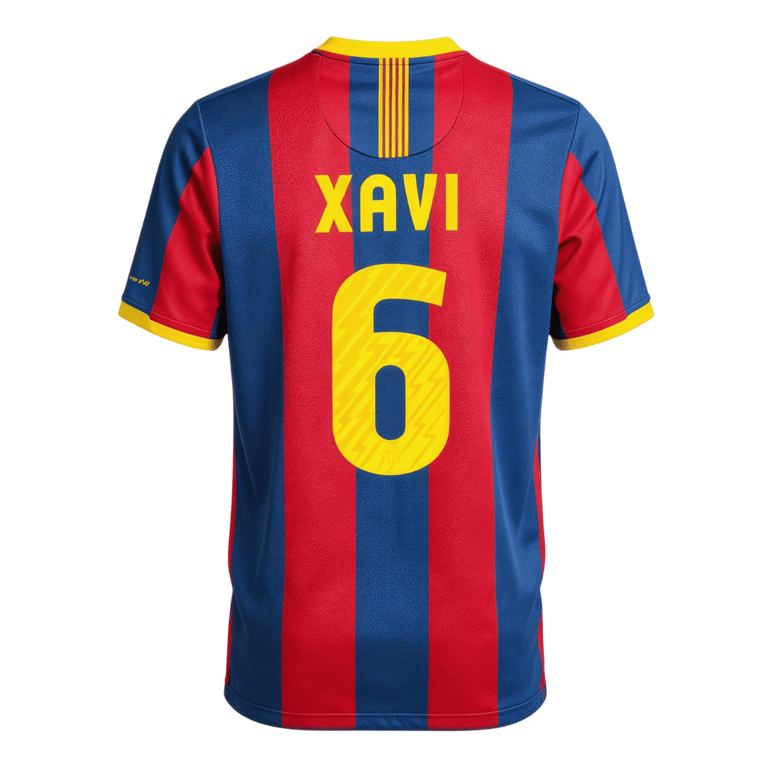 Retro Soccer Jersey XAVI #6 Barcelona Home 2010/11 - gogoalshop