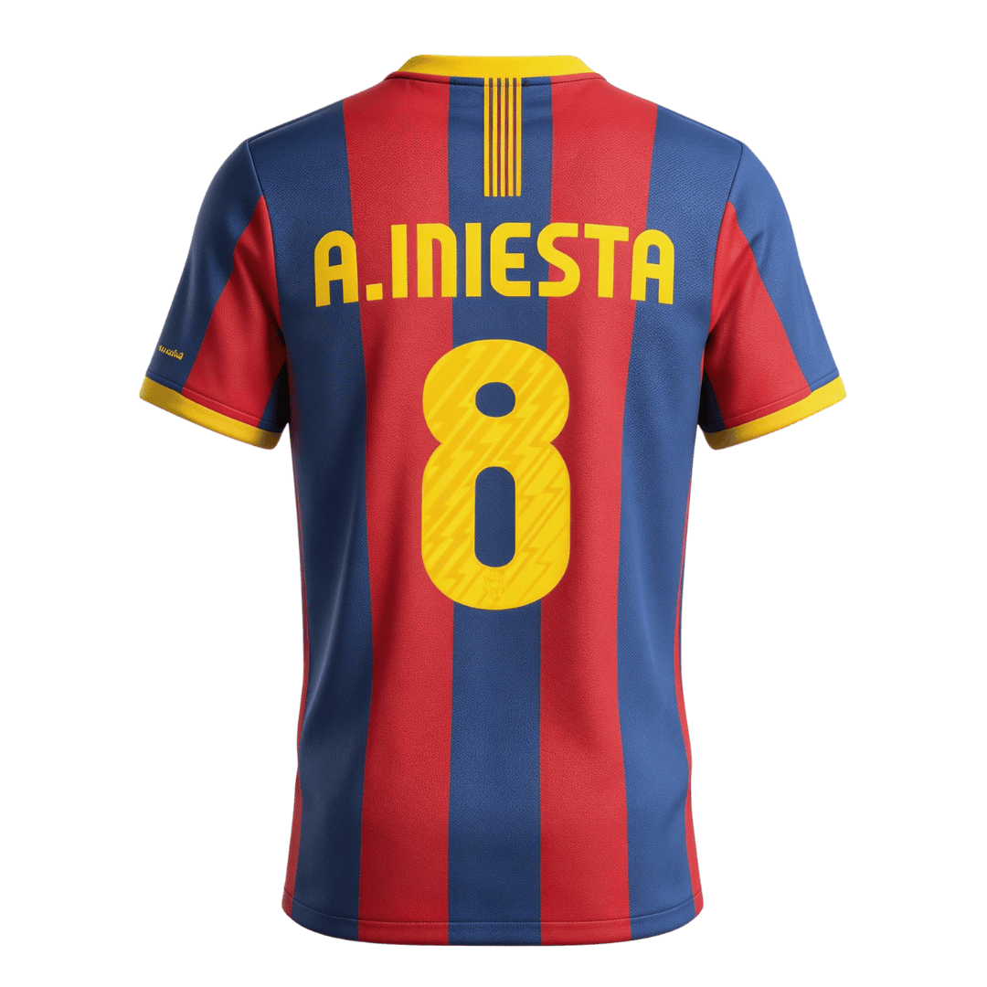 Retro Soccer Jersey A.INIESTA #8 Barcelona Home 2010/11 - gogoalshop