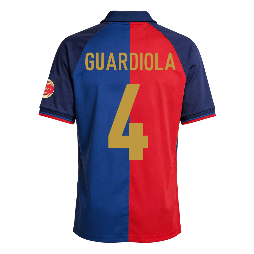 Retro Soccer Jersey GUARDIOLA #4 Barcelona Home 1999/00 - gogoalshop