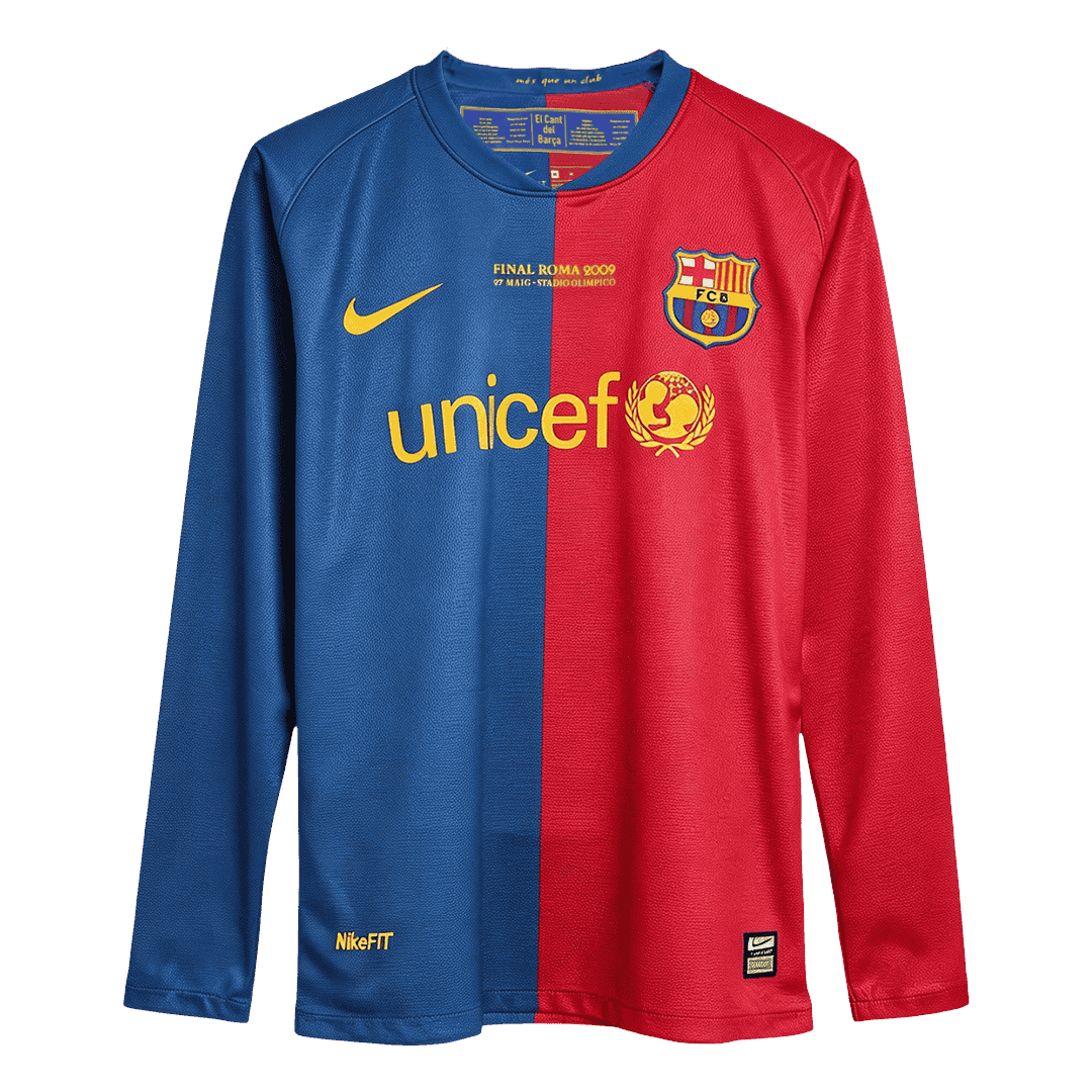 Retro Soccer Jersey ETO'O #9 Barcelona Home Long Sleeve 2008/09 - UCL Final - UCL - gogoalshop