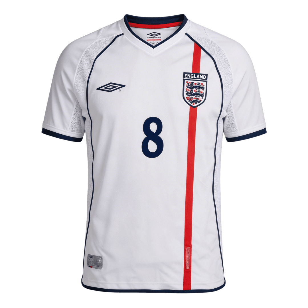 Retro Soccer Jersey SCHOLES #8 England Home 2002 - gogoalshop