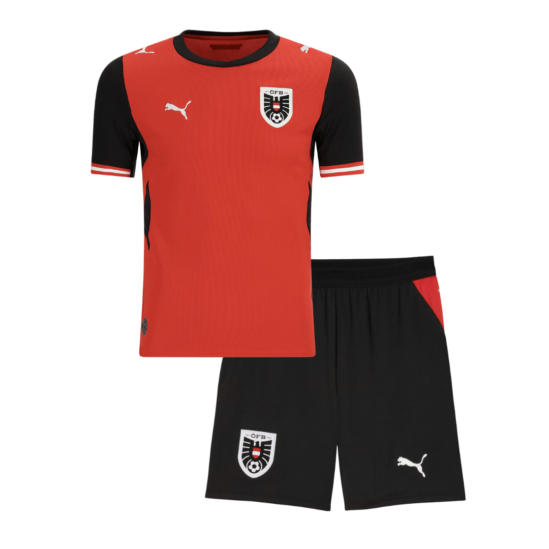 Austria Home Kids Soccer Jerseys Kit World Cup 2026 - gogoalshop