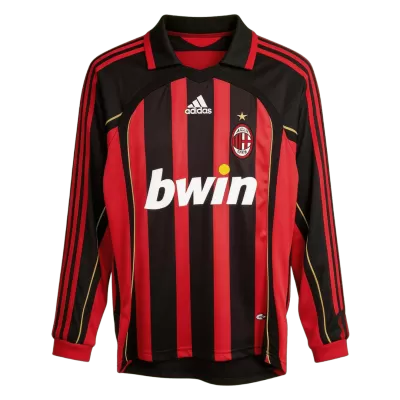 Vintage Soccer Jersey KAKA' #22 AC Milan Home Long Sleeve 2006/07