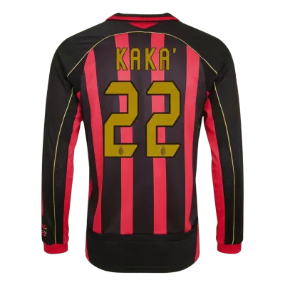 Retro Soccer Jersey KAKA' #22 AC Milan Home Long Sleeve 2006/07 - gogoalshop