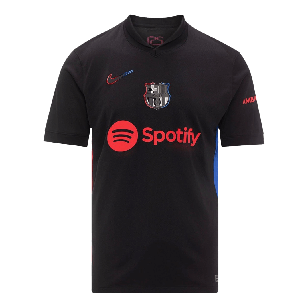 Barcelona Away Soccer Jersey - Spotify Logo Without Text - gogoalshop
