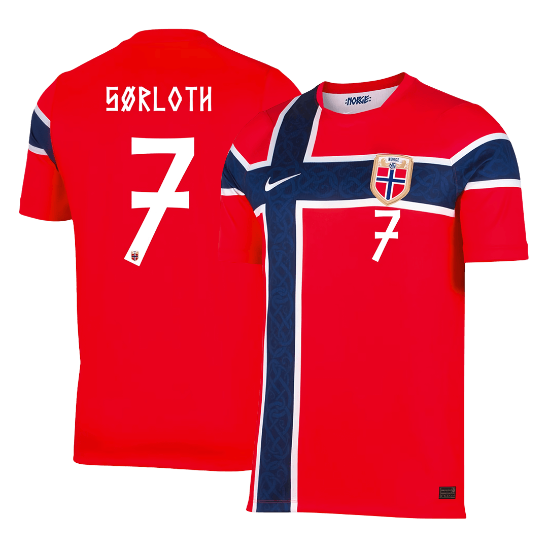 SØRLOTH #7 Norway Home Soccer Jersey World Cup 2026 - gogoalshop