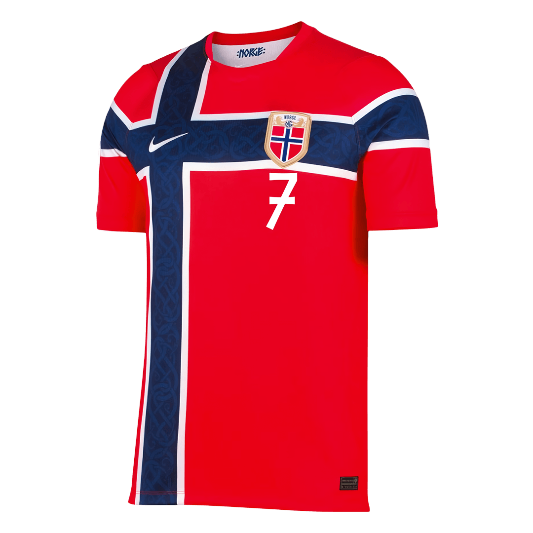 SØRLOTH #7 Norway Home Soccer Jersey World Cup 2026 - gogoalshop