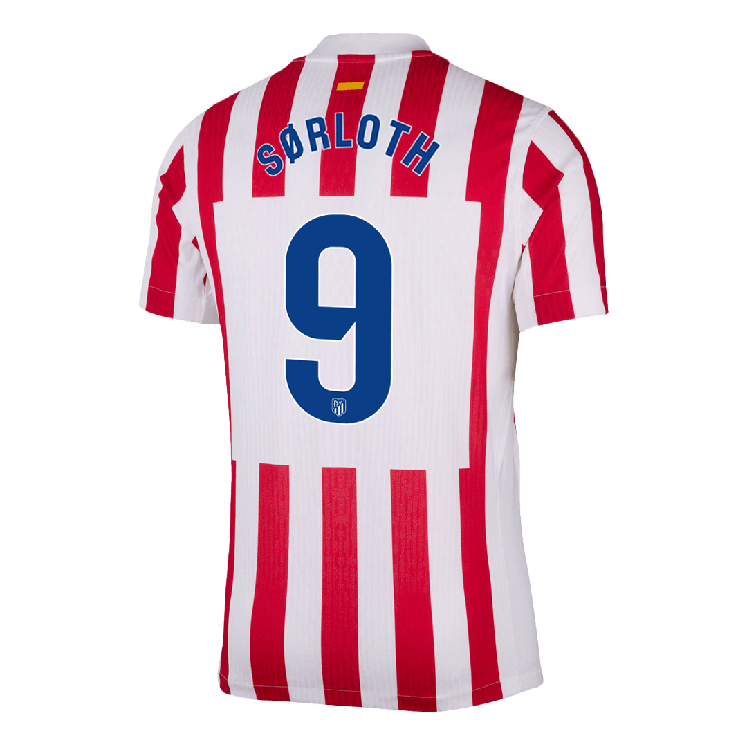 SØRLOTH #9 Atletico Madrid Home Player Version Jersey 2025/26 - gogoalshop