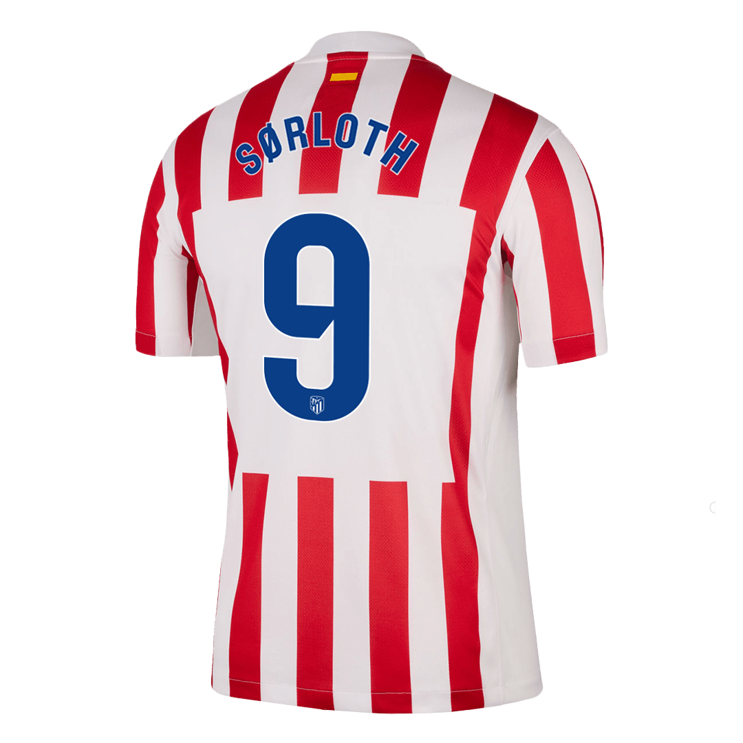 SØRLOTH #9 Atletico Madrid Home Soccer Jersey 2025/26 - gogoalshop