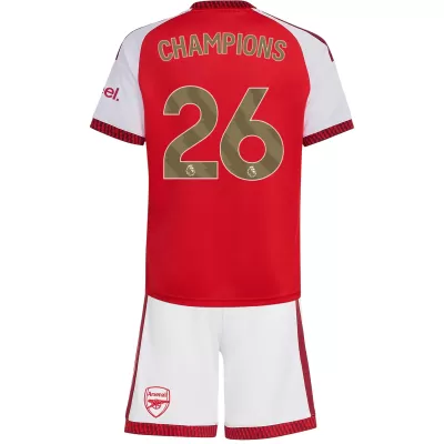 CHAMPIONS #26 Arsenal Home Kids Soccer Jerseys Kit 2026/27 - gogoalshop