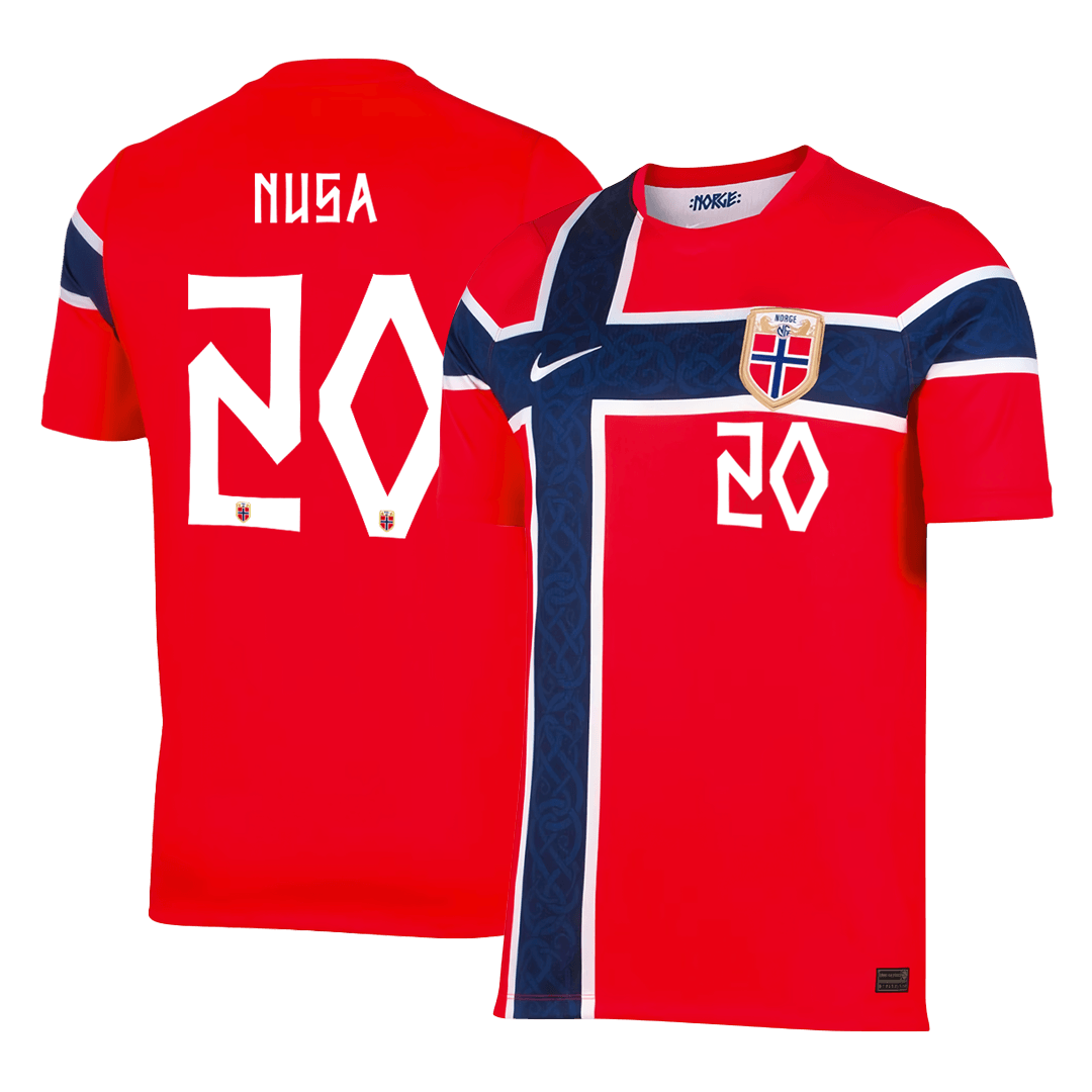 NUSA #20 Norway Home Soccer Jersey World Cup 2026 | Gogoalshop
