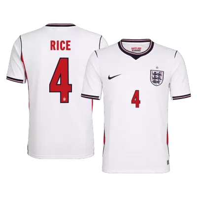 RICE #4 England Home Soccer Jersey World Cup 2026 - gogoalshop