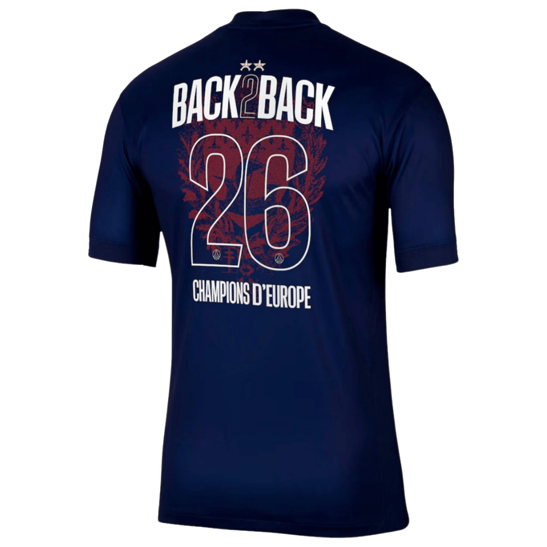 Champions of Europe #26 PSG Home Soccer Jersey 2025/26 - gogoalshop