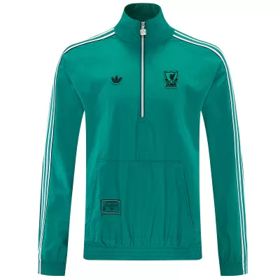 Liverpool 1/2 Zipper Windbreaker Jacket Green 2026 - gogoalshop