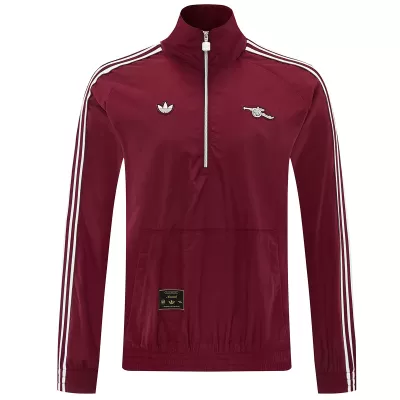 Arsenal 1/2 Zipper Windbreaker Jacket Red 2026 - gogoalshop