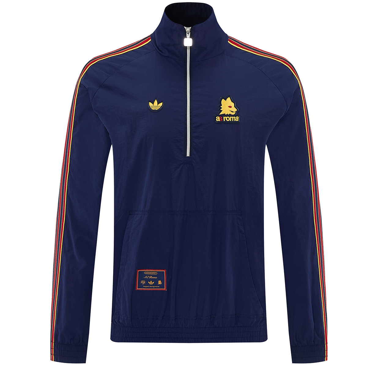 AS Roma 1/2 Zipper Windbreaker Jacket Navy 2026 | Gogoalshop