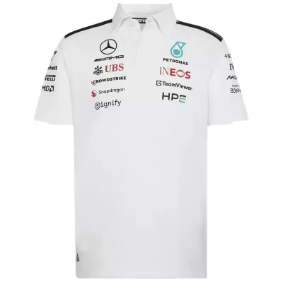 Mercedes AMG Petronas F1 2026 Team Polo White - gogoalshop