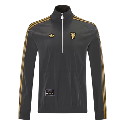 Manchester United Windbreaker Jacket 2026 - Gray - gogoalshop