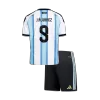 J.ÁLVAREZ #9 Argentina Home World Cup Kids Soccer Jerseys Kit 2026 - gogoalshop