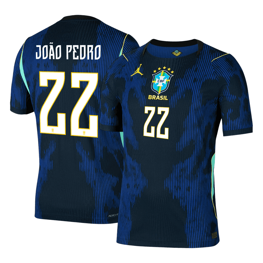 JOÃO PEDRO #22 Brazil Away Player Version Jersey World Cup 2026