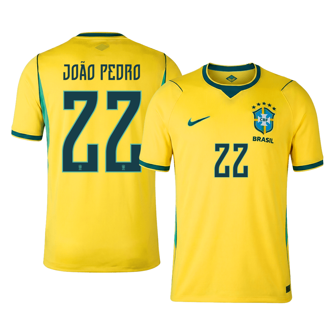 JOÃO PEDRO #22 Brazil Home Soccer Jersey World Cup 2026 | Gogoalshop