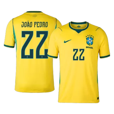 JOÃO PEDRO #22 Brazil Home Soccer Jersey World Cup 2026 | Gogoalshop