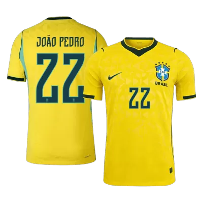 JOÃO PEDRO #22 Brazil Home Player Version Jersey World Cup 2026