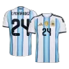 E. FERNÁNDEZ #24 Argentina Home Soccer Jersey 2026 - gogoalshop