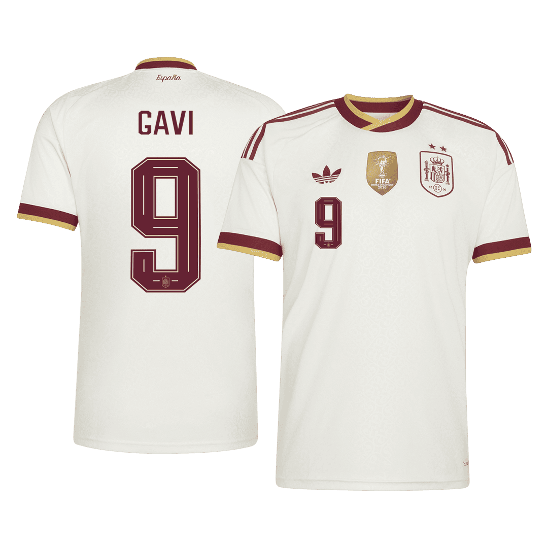 GAVI #9 Spain Away Soccer Jersey World Cup 2026 | Gogoalshop
