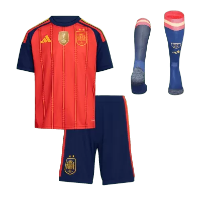 Spain Champion Home Kids Soccer Jerseys Full Kit World Cup 2026 - gogoalshop