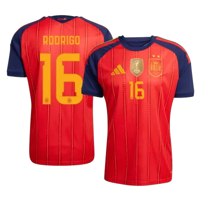 RODRIGO #16 Spain Champion Edition Home Soccer Jersey World Cup 2026 - gogoalshop