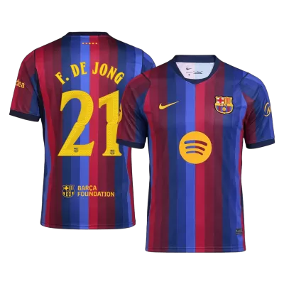 F. DE JONG #21 Barcelona Home Soccer Jersey 2026/27 -UCL - gogoalshop