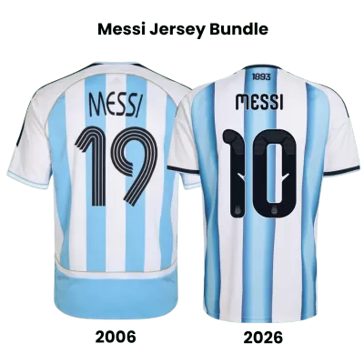 Retro MESSI #19 Argentina Home 2006 & MESSI #10 Argentina Home 2026 - gogoalshop