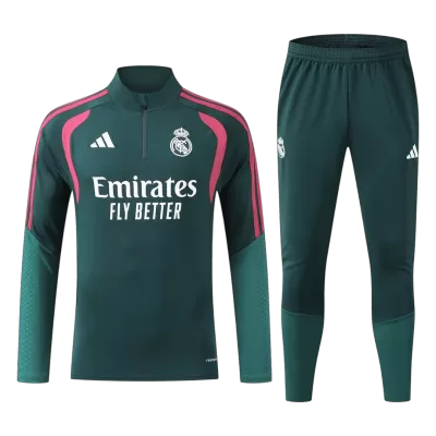 Real Madrid 1/4 Zip Tracksuit 2026/27 Green - gogoalshop