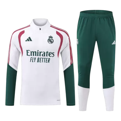 Real Madrid 1/4 Zip Tracksuit 2026/27 White - gogoalshop