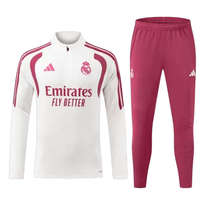 Real Madrid 1/4 Zip Tracksuit 2026/27 Kids White - gogoalshop