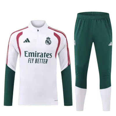 Real Madrid 1/4 Zip Tracksuit 2026/27 Kids White - gogoalshop