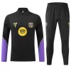 Barcelona 1/4 Zip Tracksuit 2026/27 Kids Black - gogoalshop