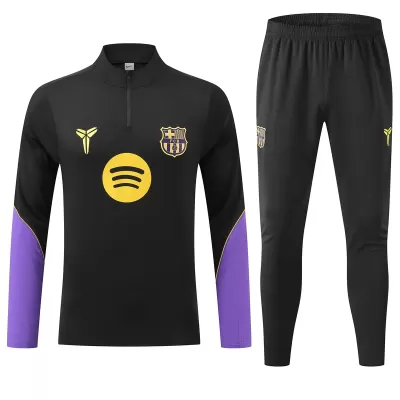 Barcelona 1/4 Zip Tracksuit 2026/27 Kids Black - gogoalshop