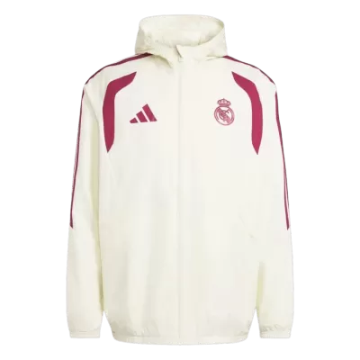 Real Madrid Hoodie Windbreaker Jacket 2026/27 - White - gogoalshop
