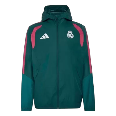Real Madrid Hoodie Windbreaker Jacket 2026/27 - Green - gogoalshop